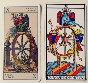 Two different representations of the Wheel of Fortune